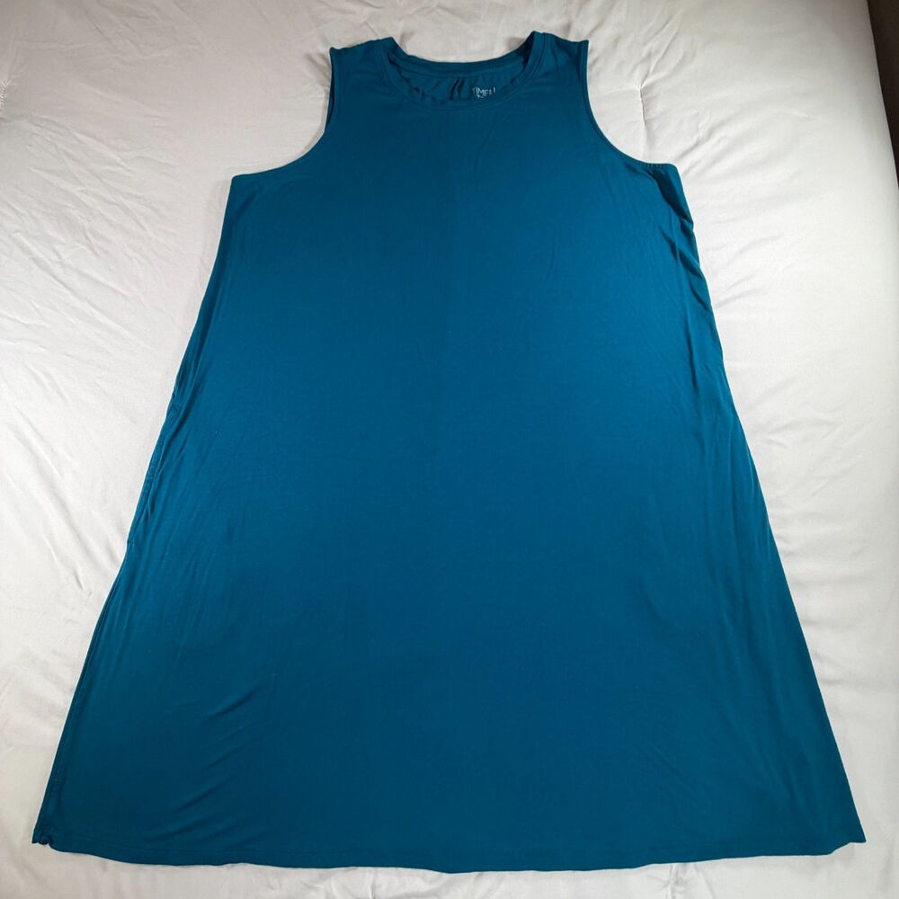 Time and Tru Teal/Blue Tank Shift Dress XXL